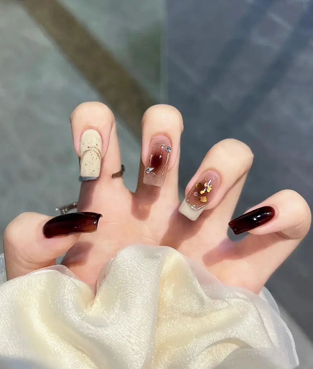 mẫu nail hàn quốc mềm mại