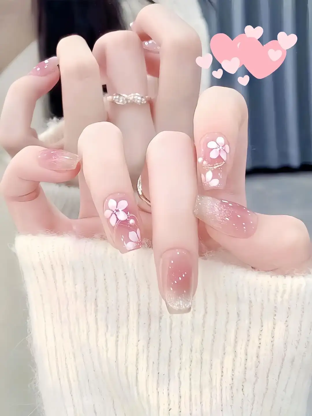 mẫu nail hoa đào đẹp rạng rỡ