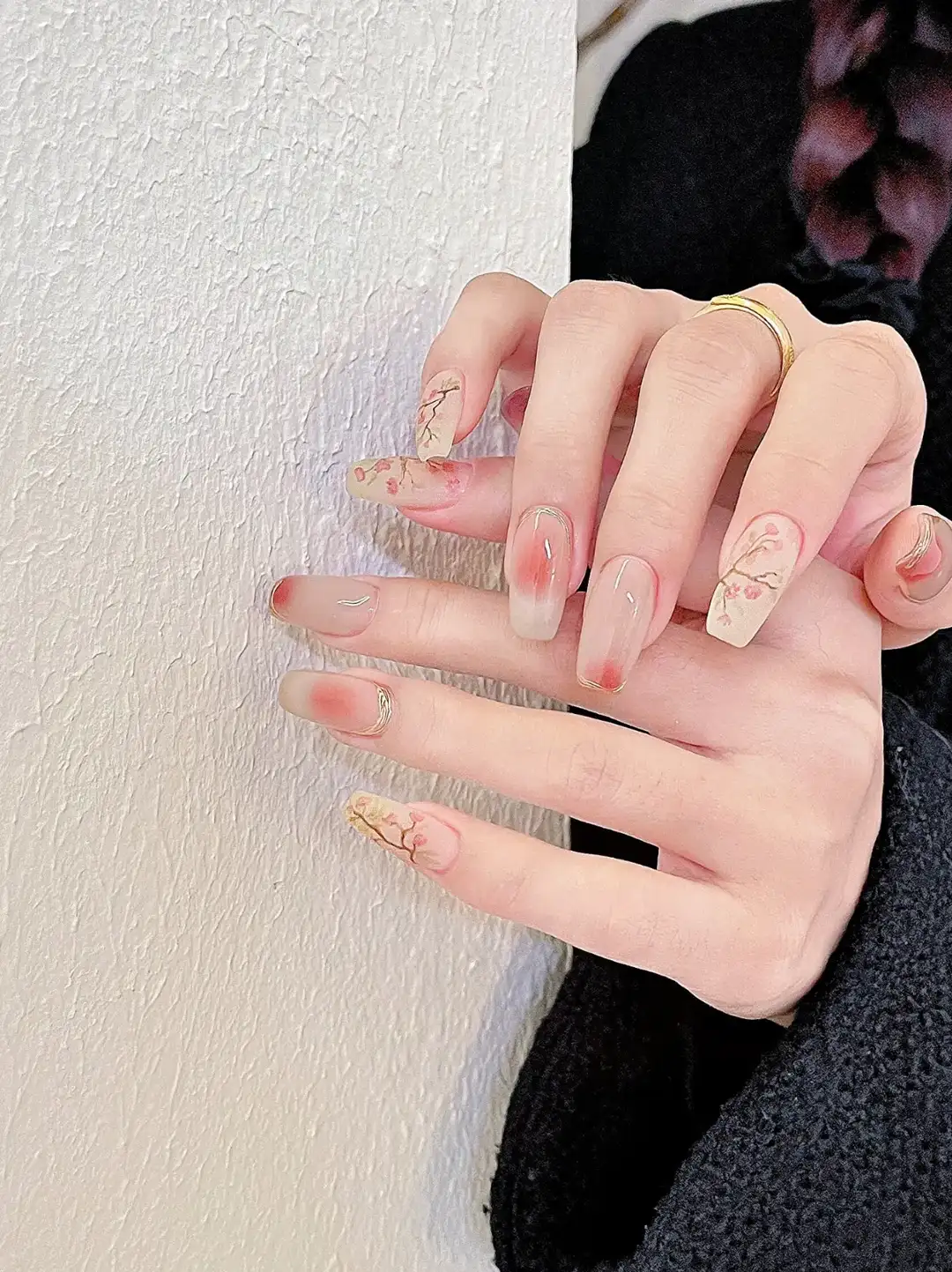 nail hoa anh đào nhẹ nhàng