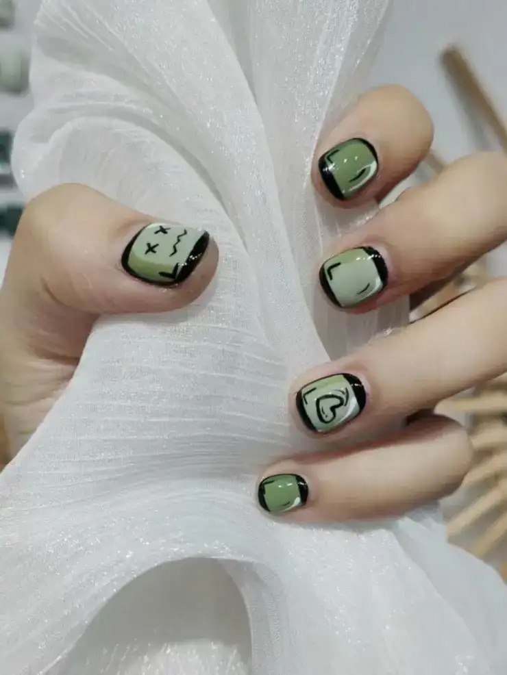 mẫu nail hoạt hình ngộ nghĩnh, đáng yêu