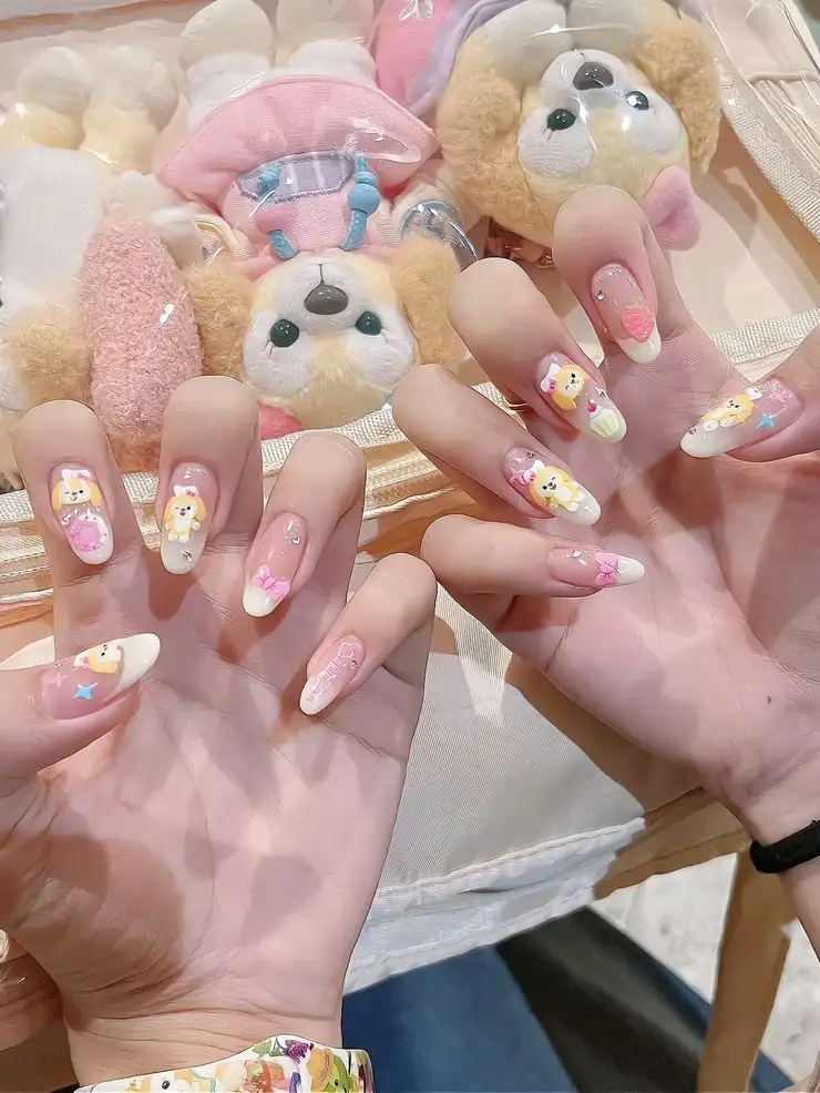 mẫu nail vẽ hoạt hình đơn giản độc đáo