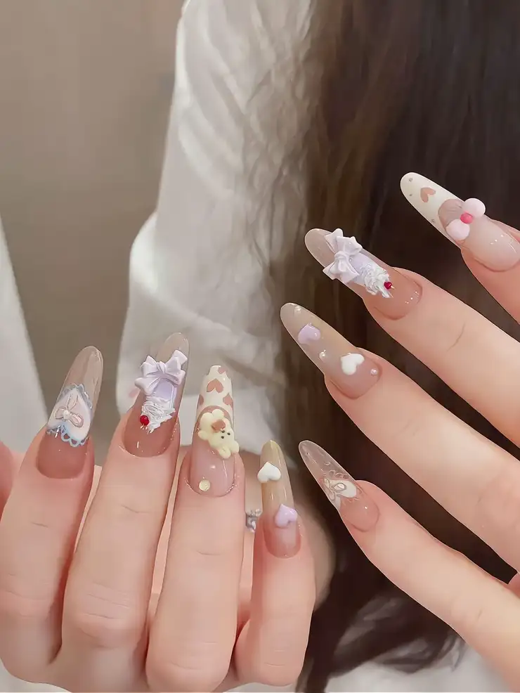 mẫu nail hoạt hình độc đáo, sáng tạo