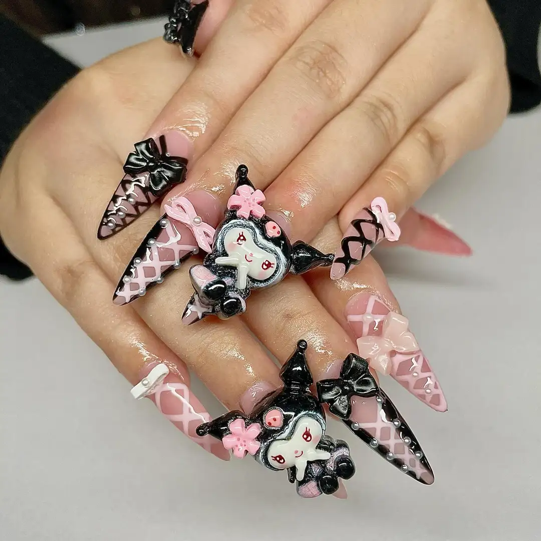 mẫu nail kuromi cute