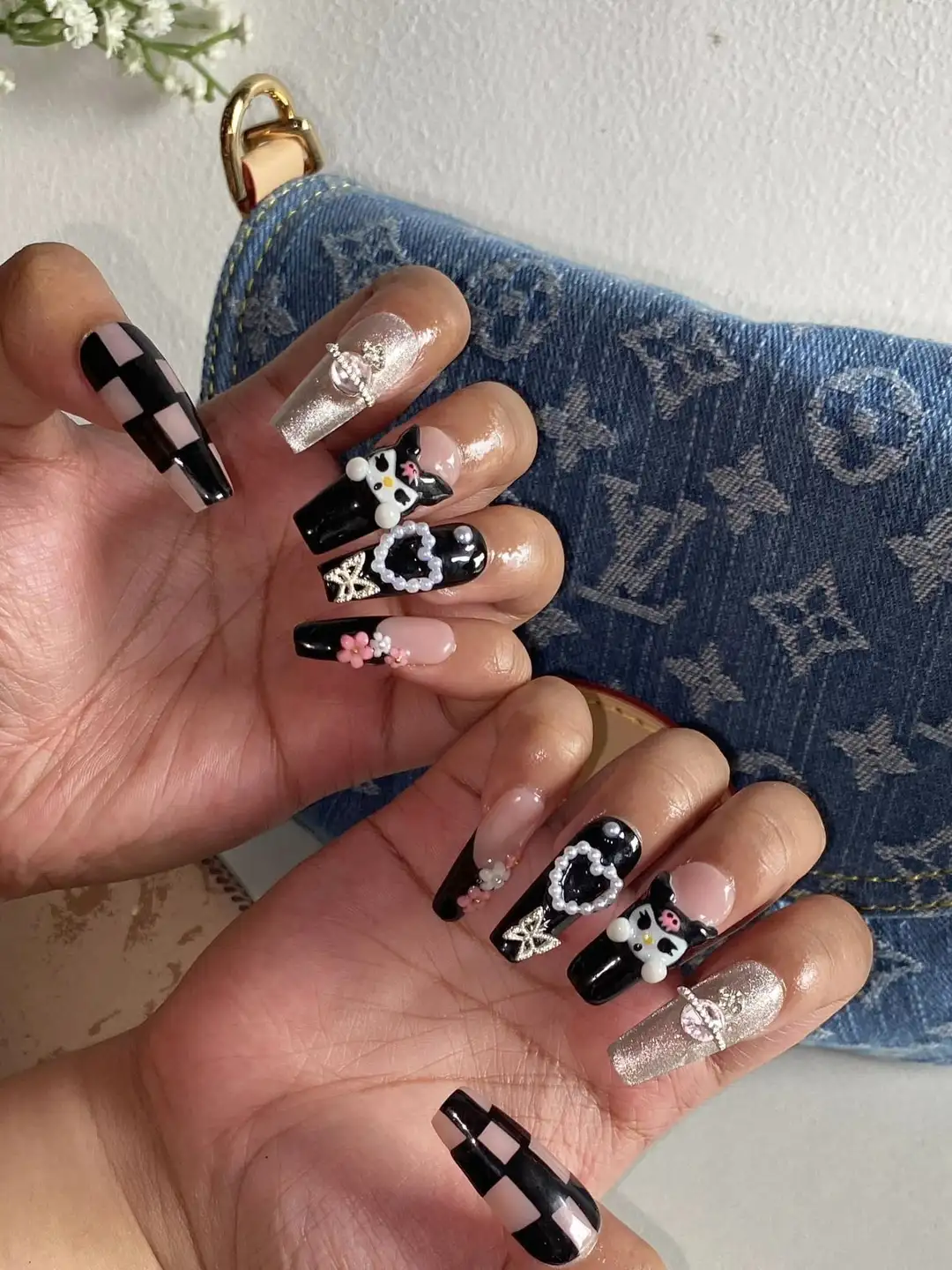 kuromi nail cá tính