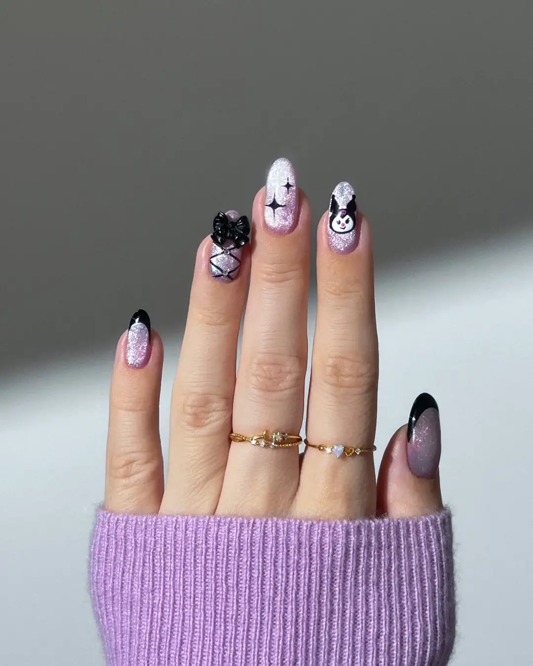 kuromi nails tinh tế và hài hòa