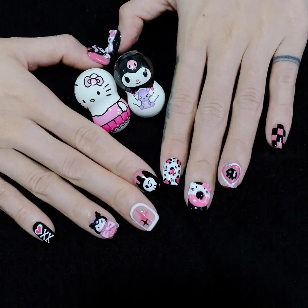 kuromi nails nghệ thuật