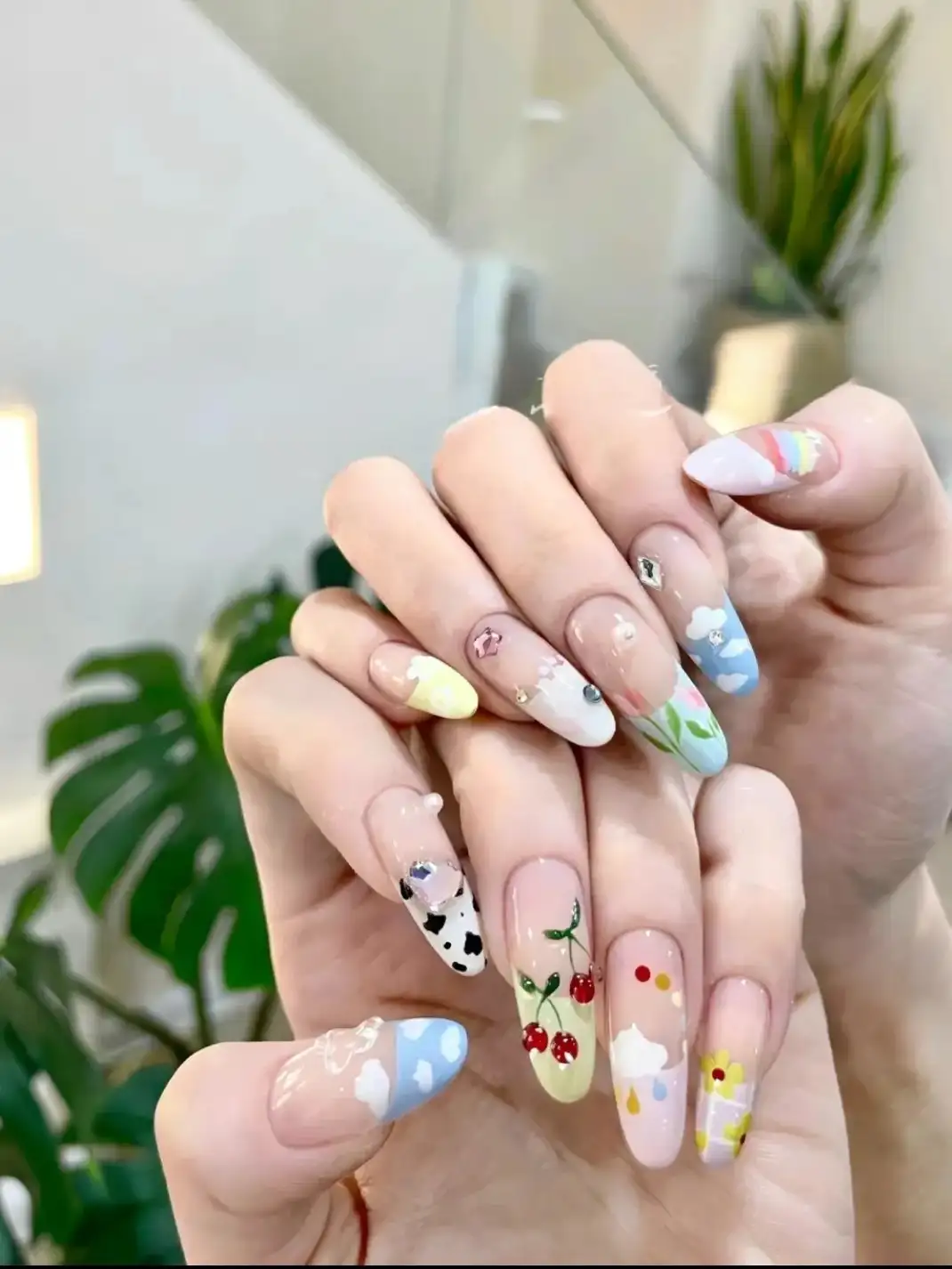 mẫu nail cherry ngọt ngào 