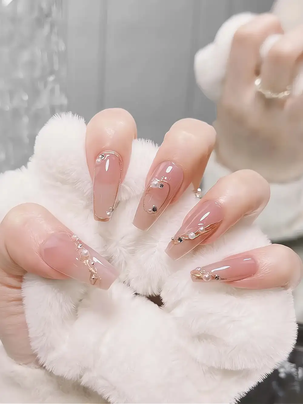 nail tay nhẹ nhàng xinh xắn