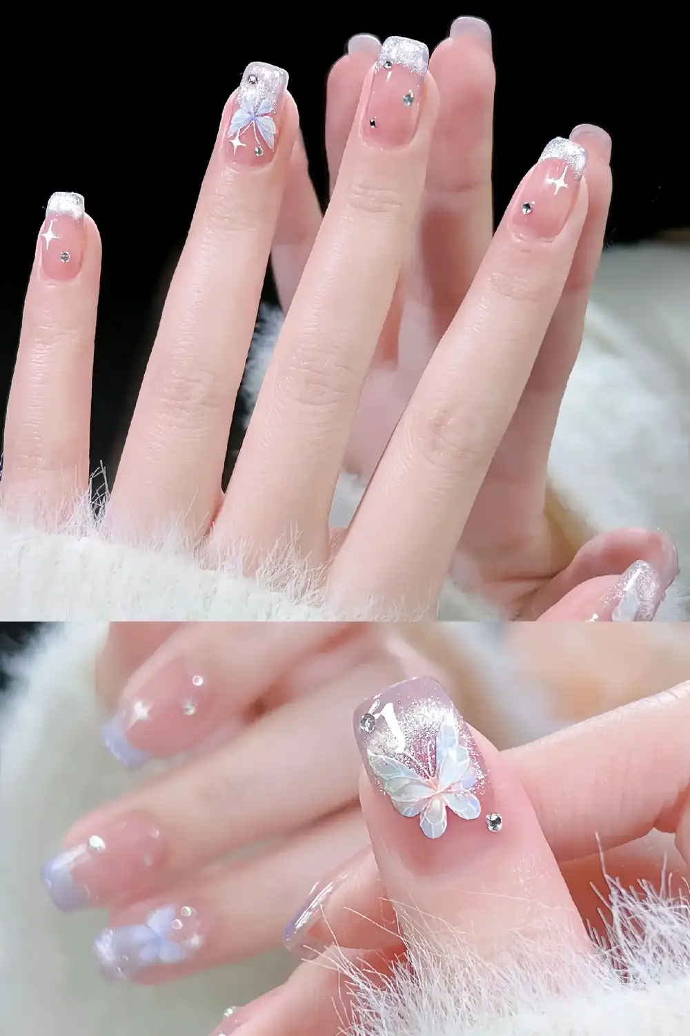 mẫu nail tay xinh nhẹ nhàng xinh xắn