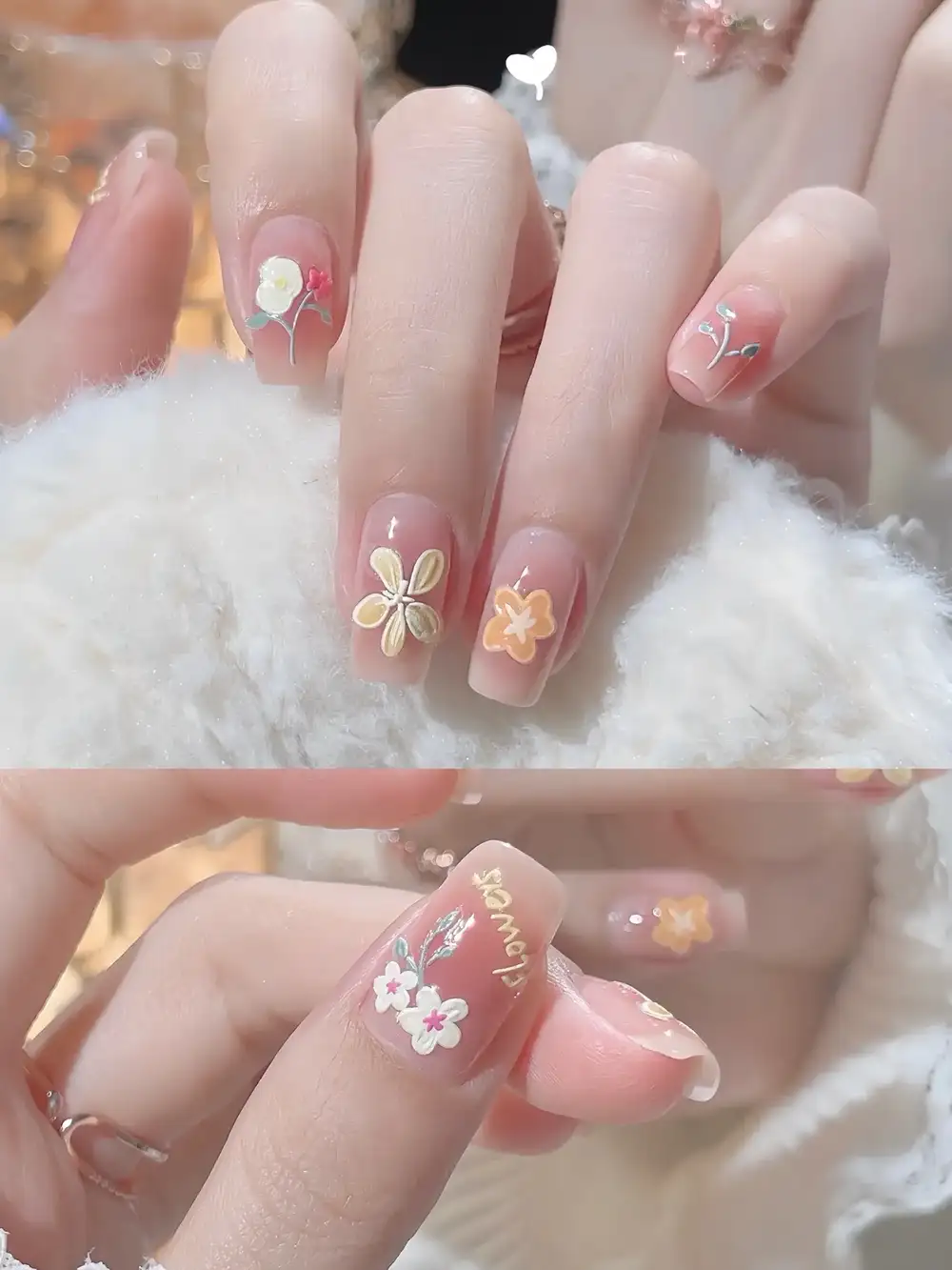 mẫu nail tay xinh nhẹ nhàng lịch sự