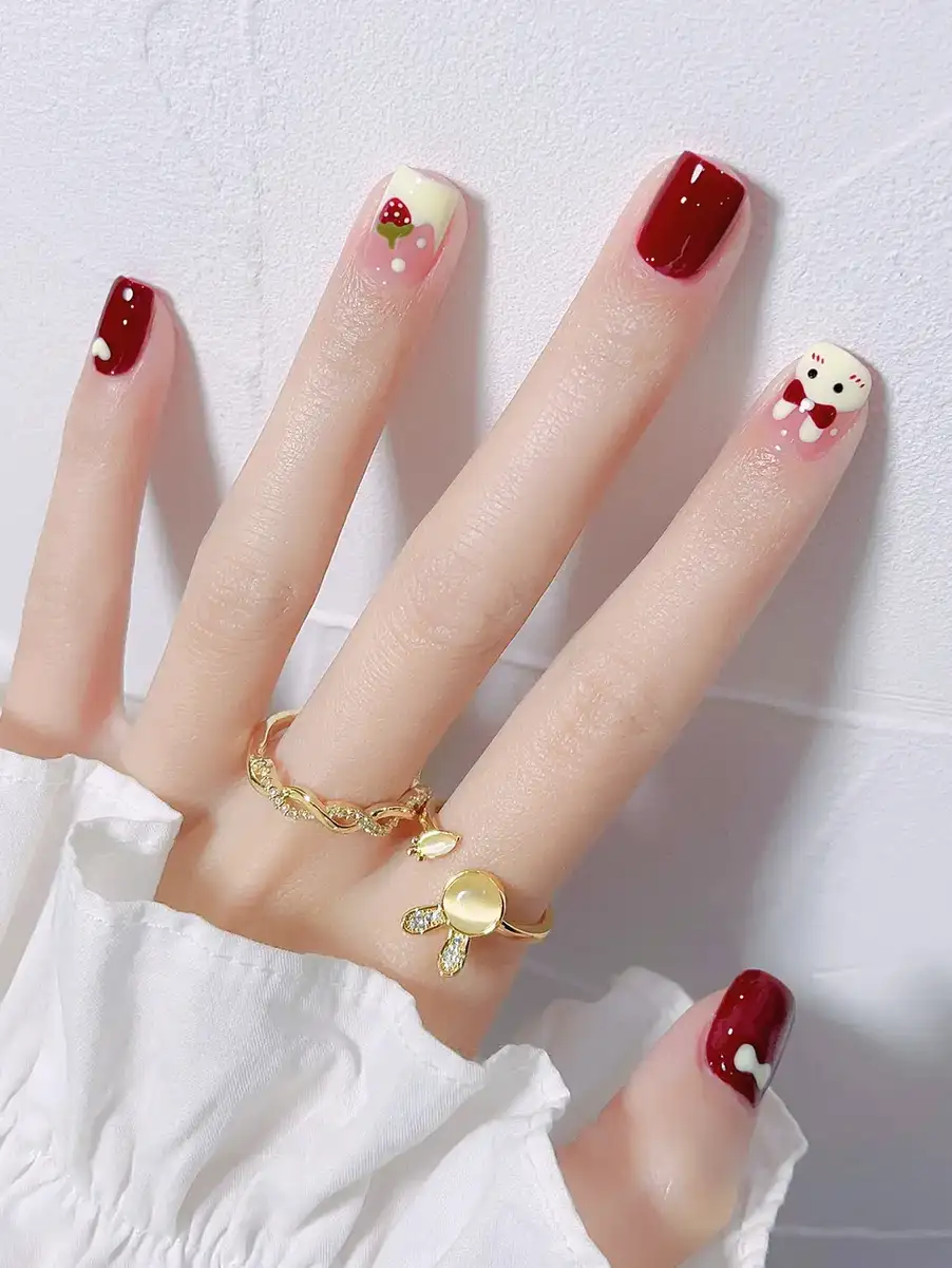 mẫu nail hình thỏ độc đáo