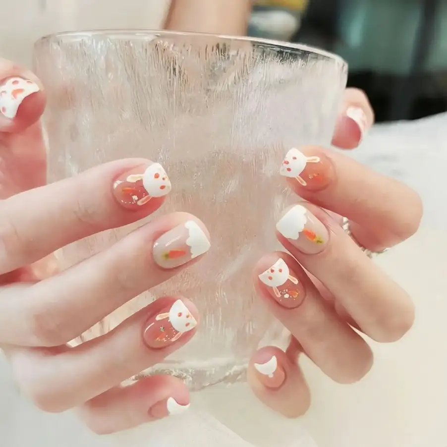 nail hình con thỏ ngọt ngào