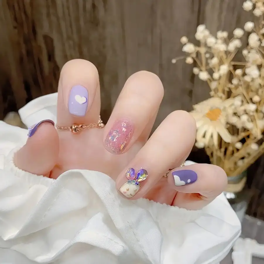 mẫu nail thỏ không đụng hàng