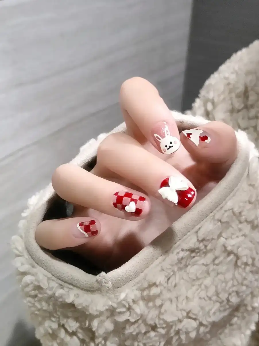 nail hình con thỏ sành điệu