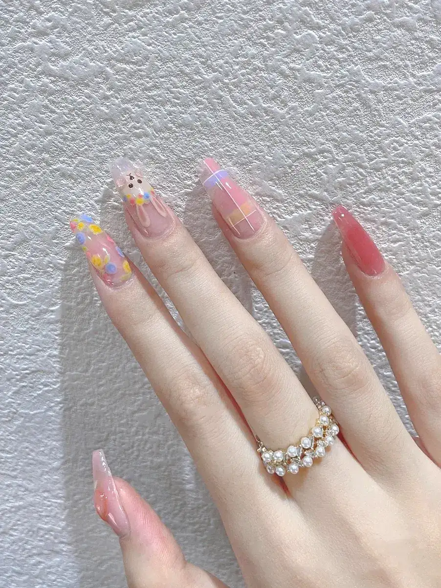 nail hình con thỏ đơn giản