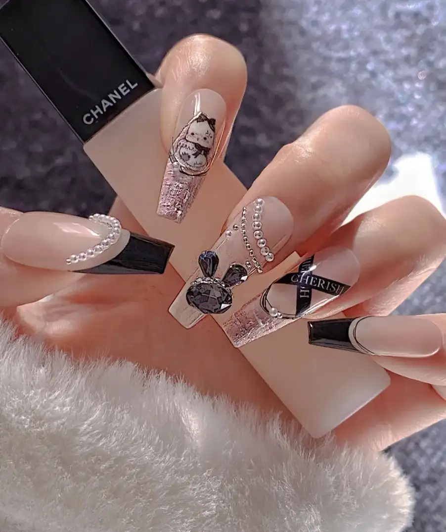 mẫu nail thỏ đẹp bí ẩn