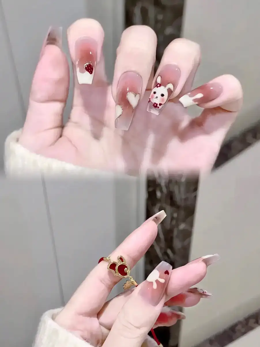 nail hình con thỏ nhỏ xinh