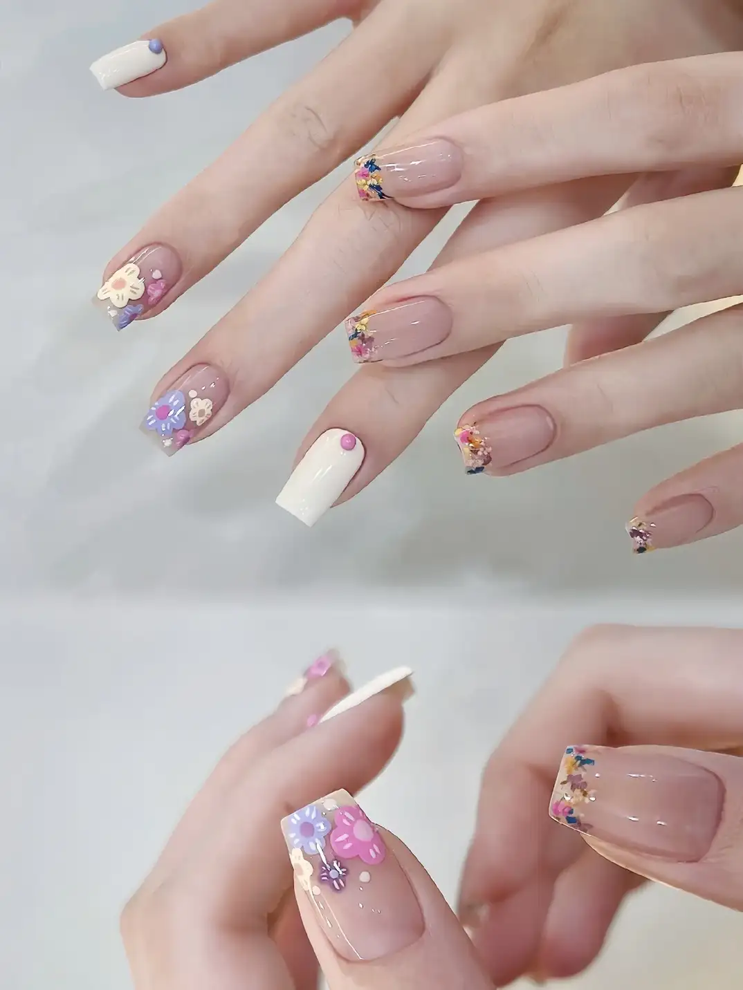 các mẫu nail vẽ hoa đẹp tươi tắn