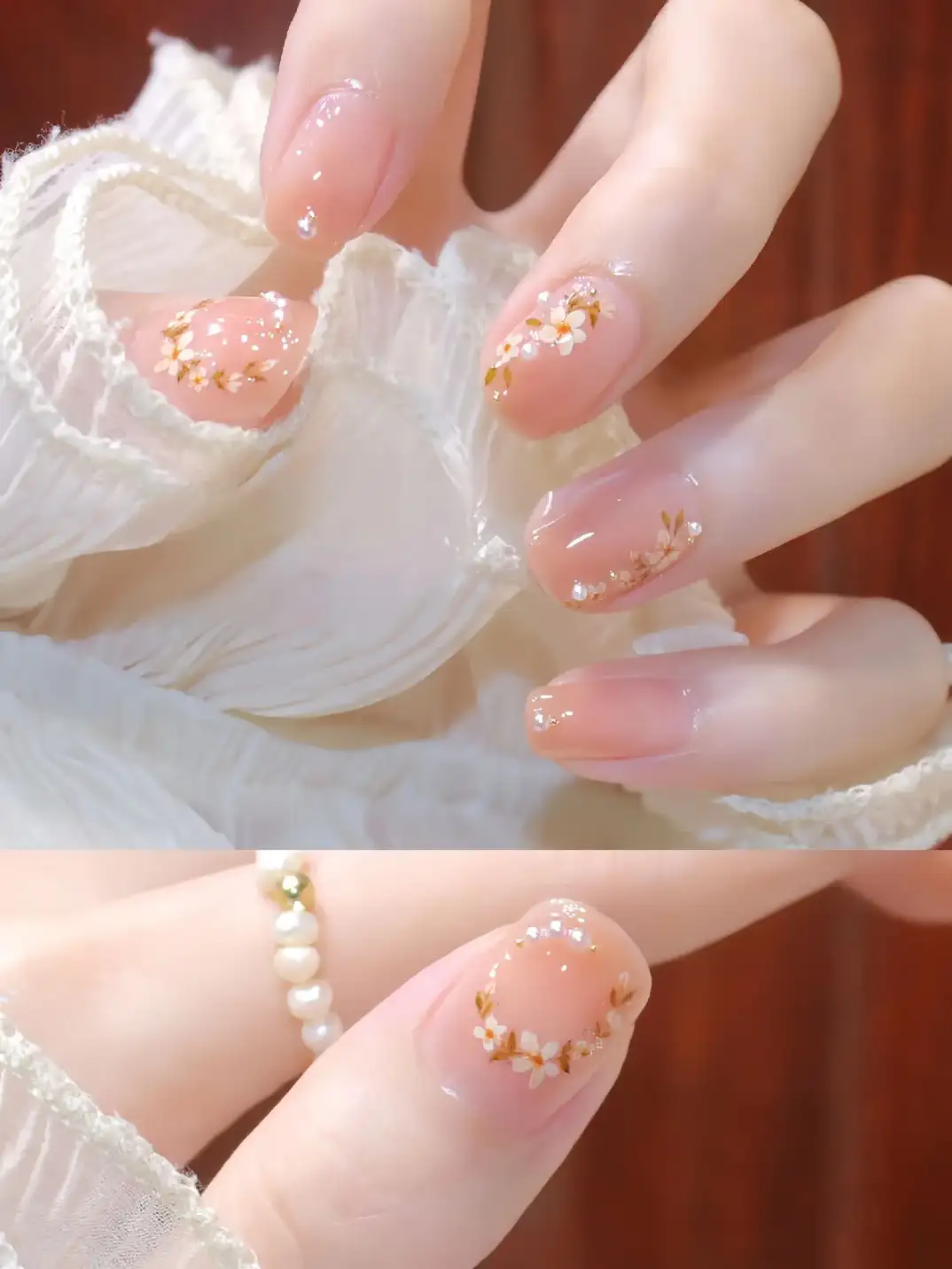 mẫu nail vẽ hoa đẹp tinh tế