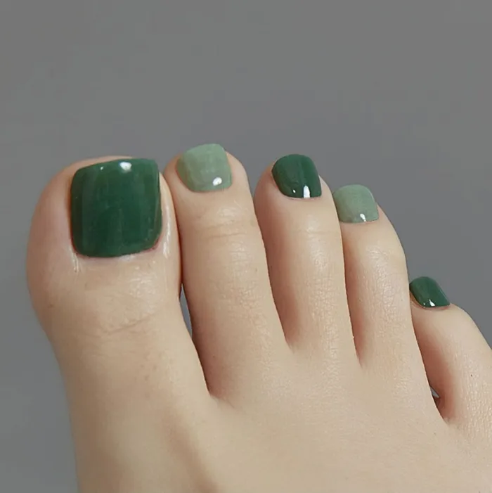 mẫu nail chân sơn trơn