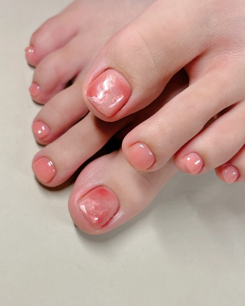 mẫu nail chân basic 1