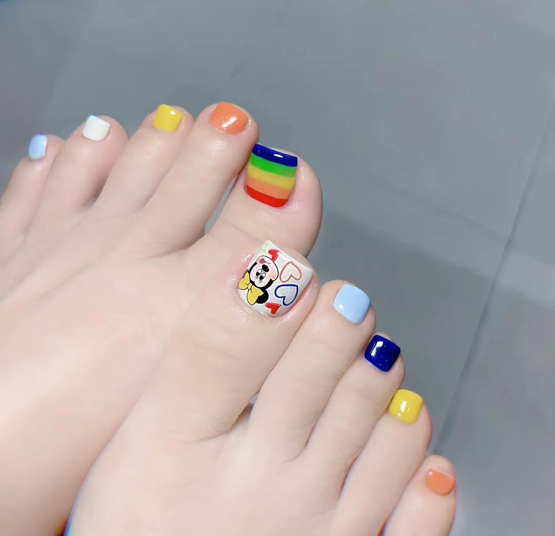 nail chân cute nhẹ nhàng