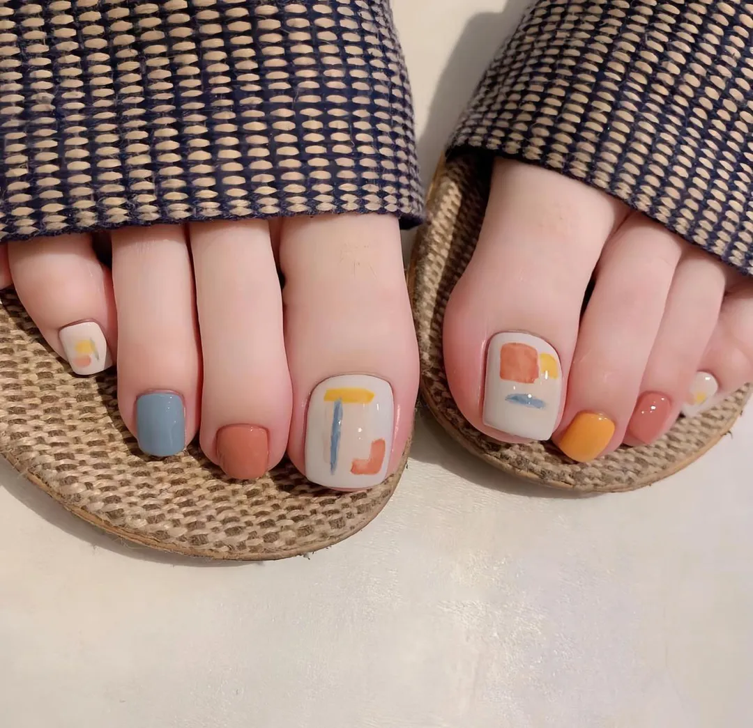 mẫu nail chân dễ thương 1