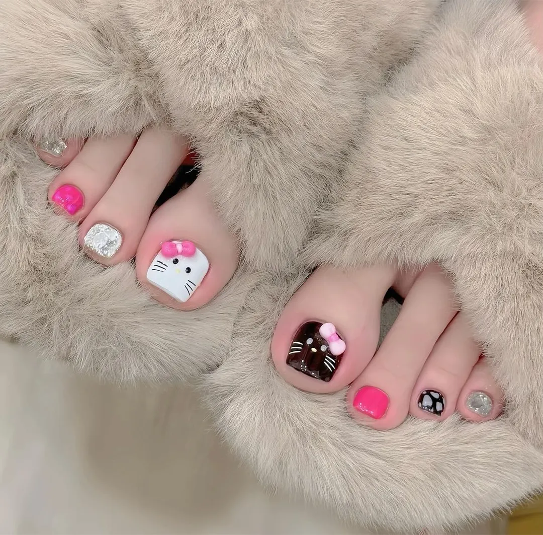 nail chân cute 1