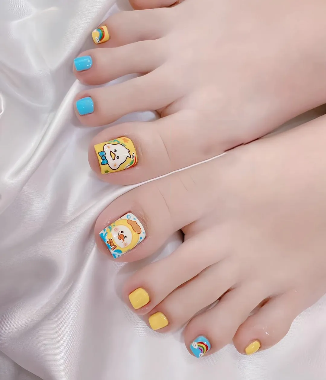 nail chân dễ thương bắt mắt