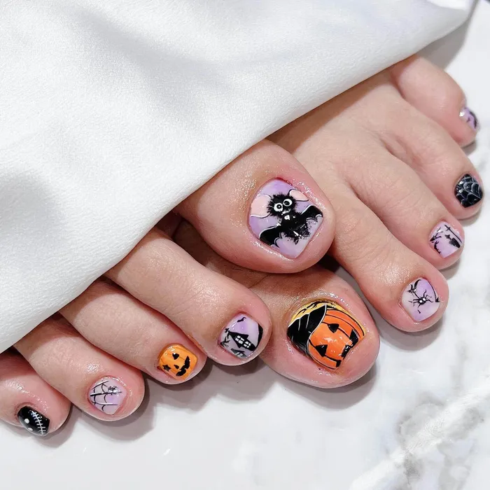 nail chân halloween kinh dị