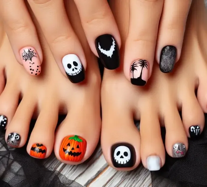 mẫu móng chân halloween độc đáo