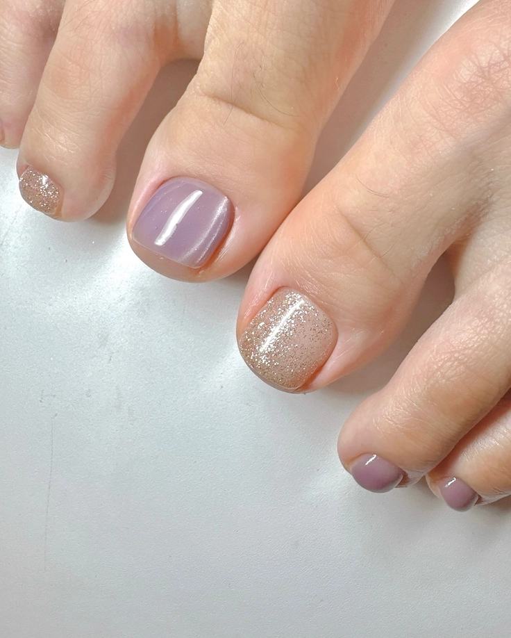 nail chân màu pastel