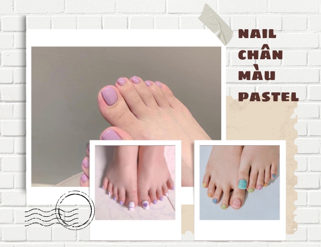 Tuyển chọn 77+ mẫu nail chân màu pastel đầy sáng tạo cho nàng