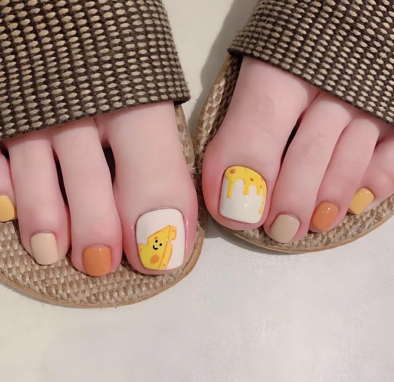 nail móng chân ngắn đẹp mắt