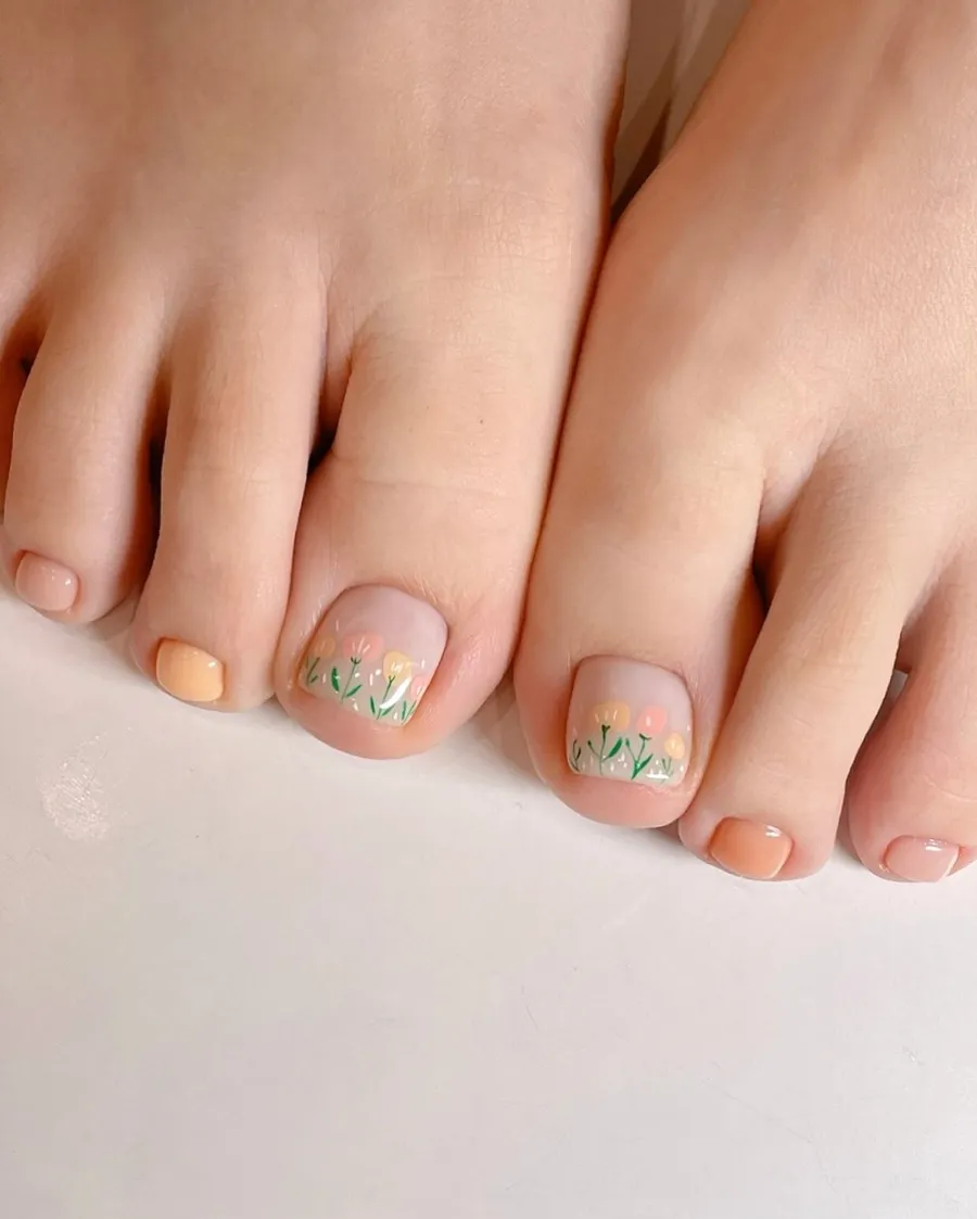 mẫu nail chân mùa hè 1