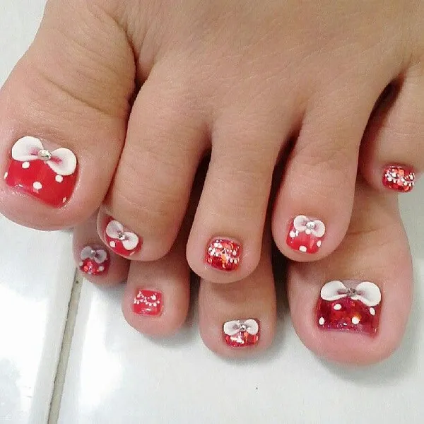 nail chân nơ ấn tượng