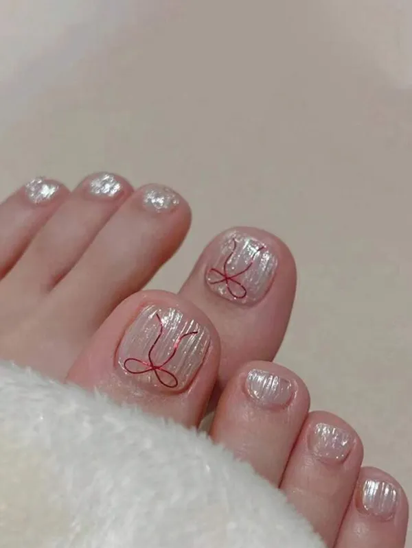 nail chân nơ độc đáo