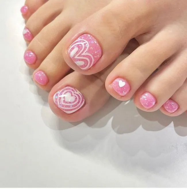 nail chân trái tim đẹp mắt 1