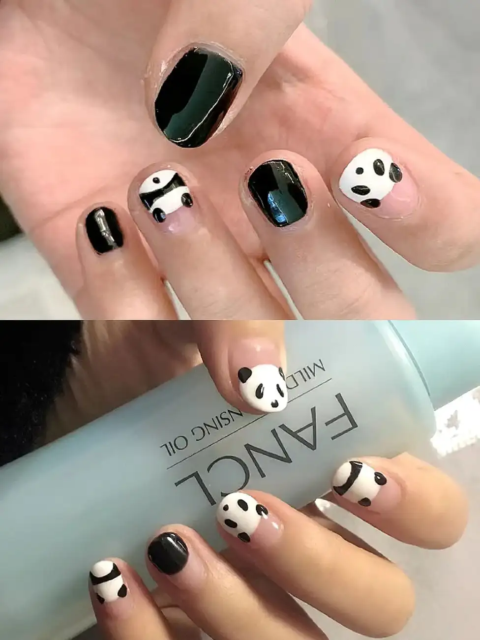 các mẫu nail gấu trúc làm tan chảy trái tim