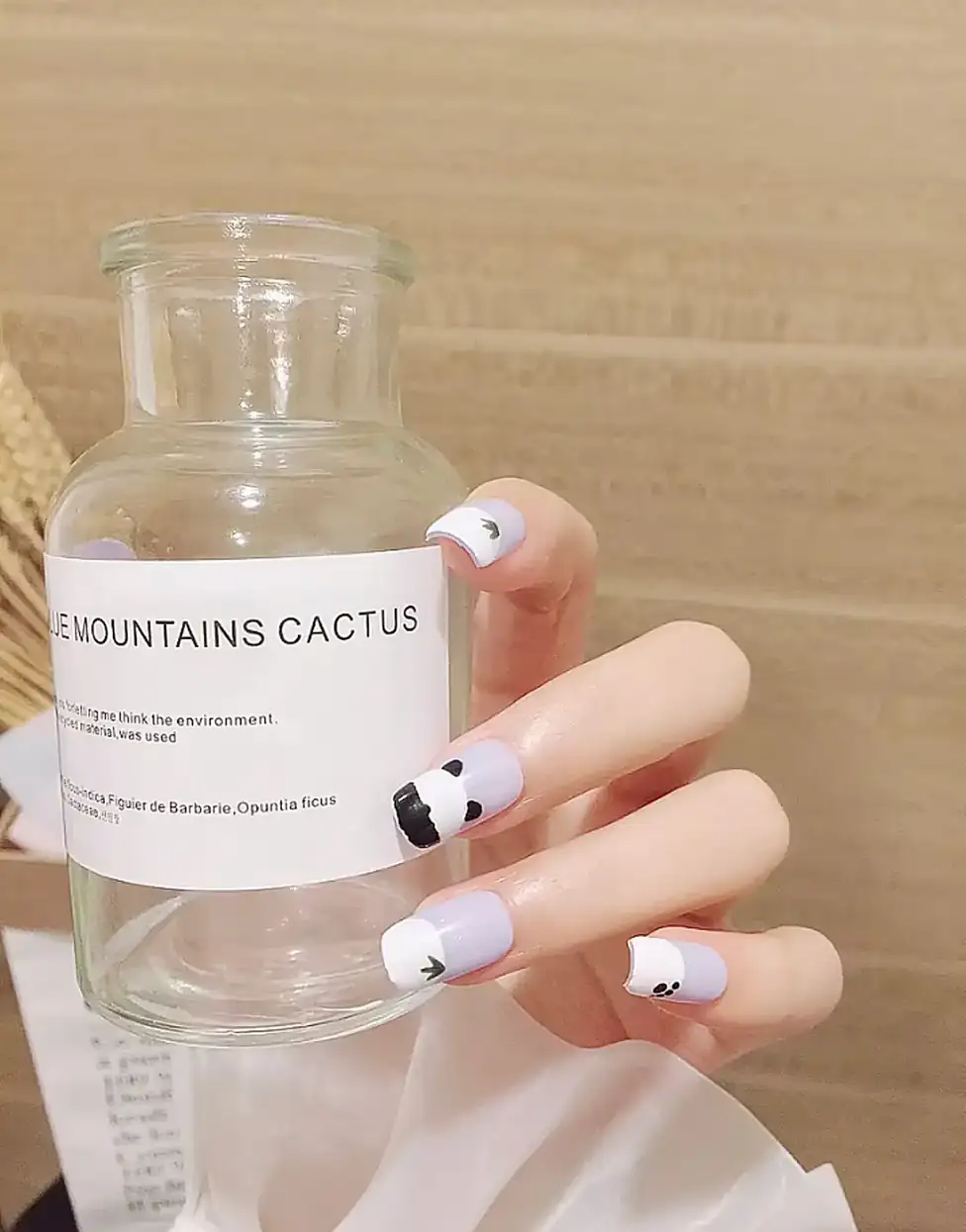 mẫu nail gấu trúc bánh bèo