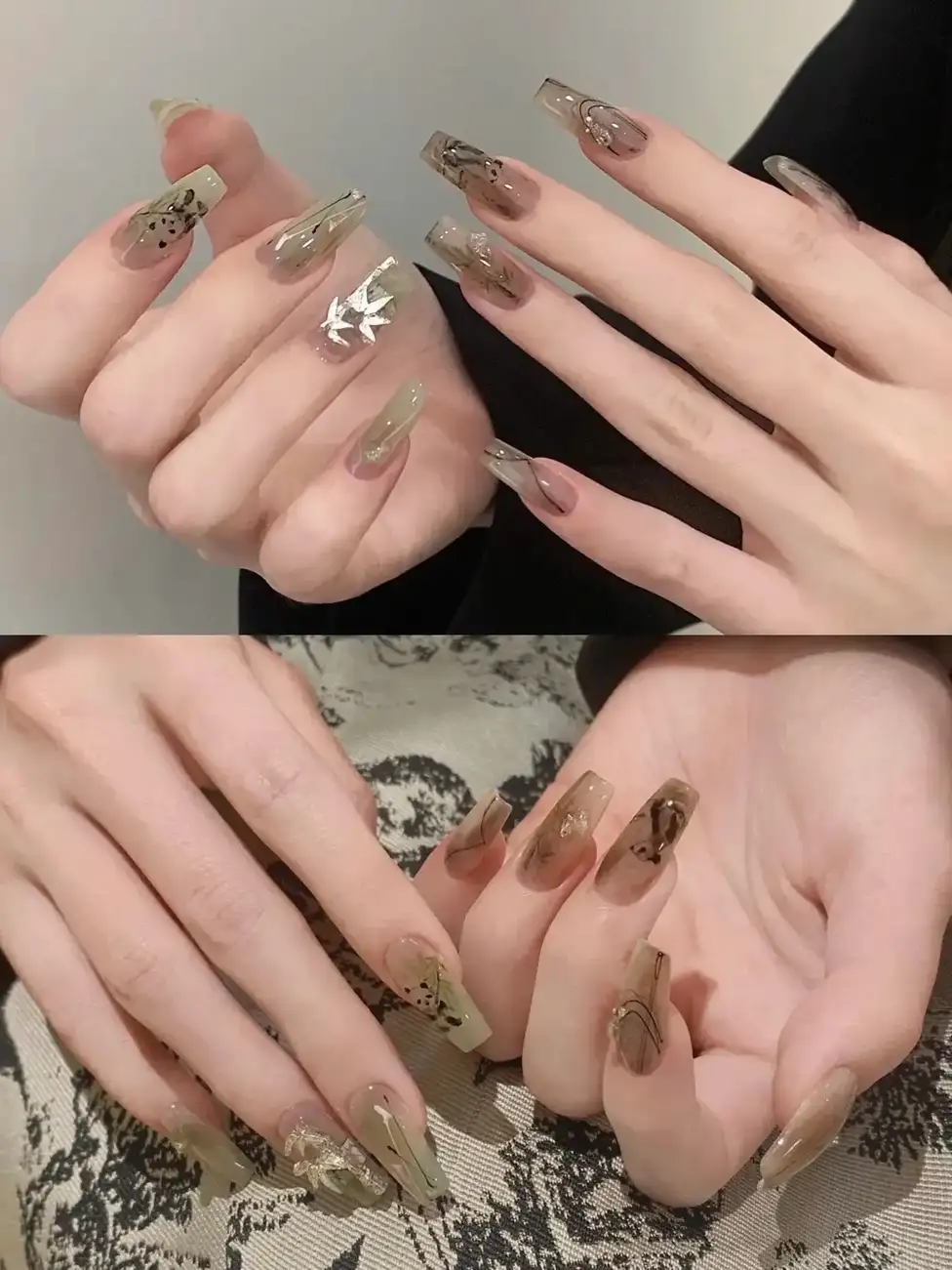 mẫu nail gấu trúc đẹp thanh lịch