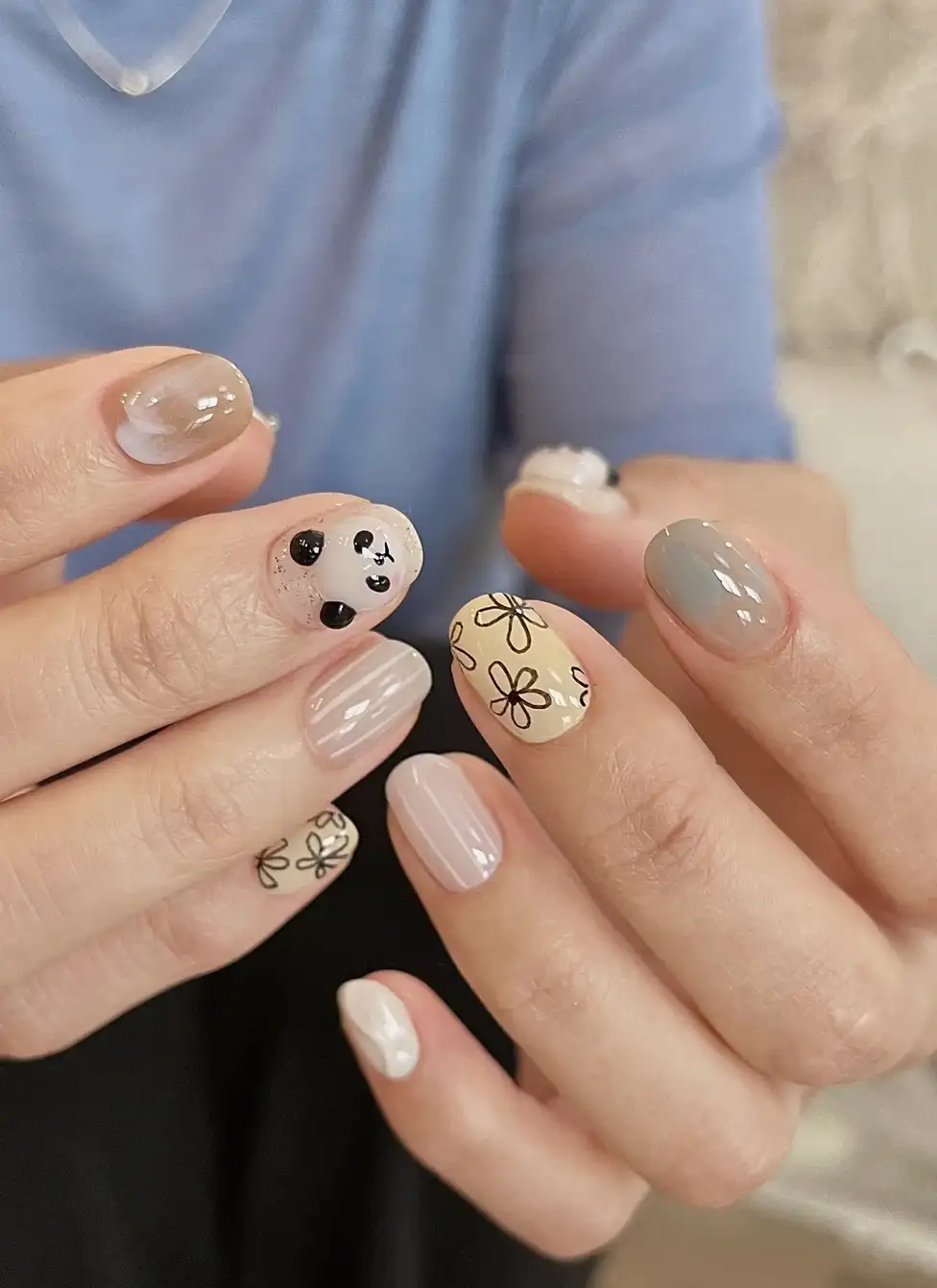 các mẫu nail gấu trúc nổi bật và thu hút 