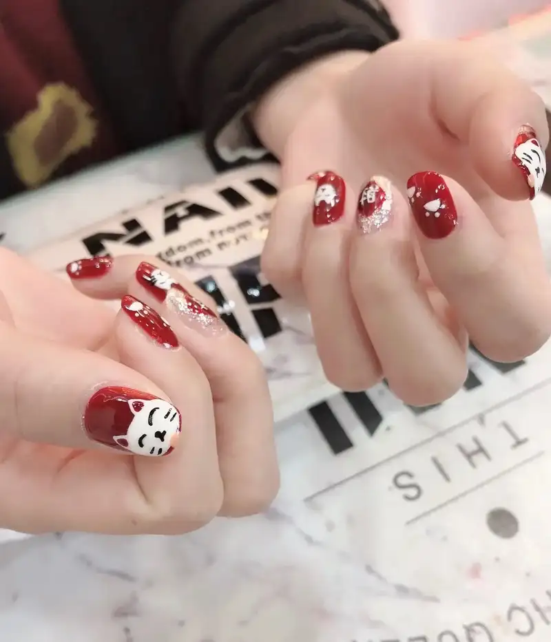 nail mèo thần tài ngộ nghĩnh