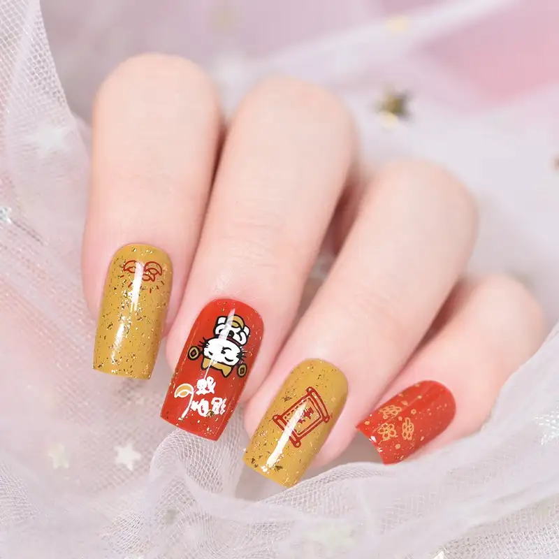 mẫu nail mèo thần tài may mắn