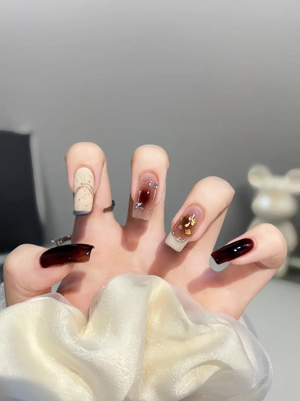 mẫu nail mùa thu ấm áp, thư thái