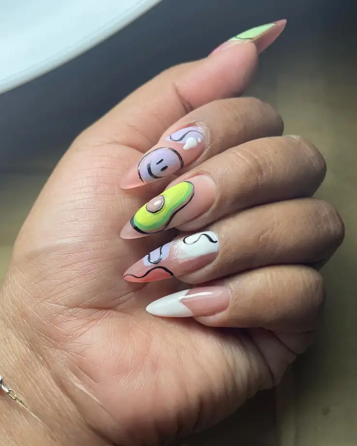 nail hình quả bơ độc đáo