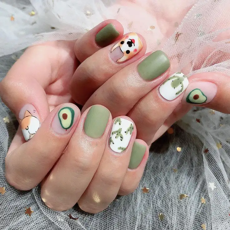 mẫu nail bơ căng mọng, ngọt ngào