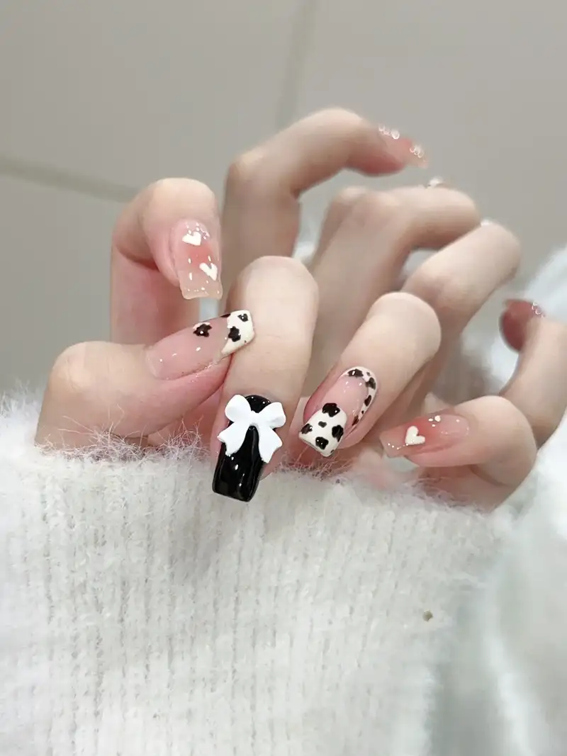 mẫu nail bò sữa mềm mại