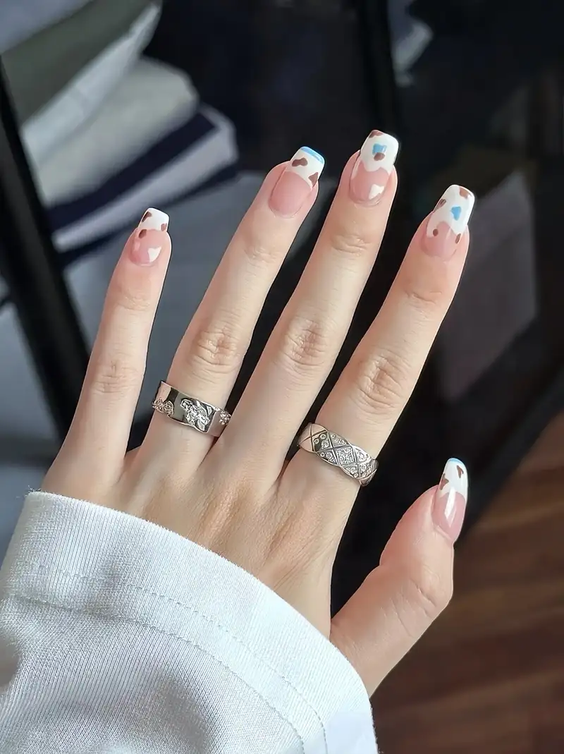 mẫu nail bò sữa đẹp tươi trẻ