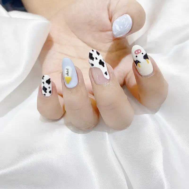 nails bò sữa độc đáo, sáng tạo